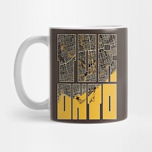 Toronto, Canada City Map Typography - Pastel Mug